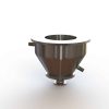 4" Double Walled Funnel 1" Sanitary Fitting, 32ra Inside, 125ra Outside