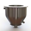 Double Walled Funnel 6" Inner Funnel, 1.5" Sanitary Fitting, 32ra Inside, 125ra Outside