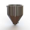 14" Double Walled Funnel 14" Inner Funnel, 1.5" Sanitary Fitting, 32ra Inside, 125ra Outside
