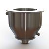 6" Double Walled Funnel 6" Inner Funnel, 2" Sanitary Fitting, 32ra Inside, 125ra Outside
