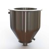 9" Double Walled Funnel 9" Inner Funnel, 2" Sanitary Fitting, 32ra Inside, 125ra Outside