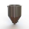 12" Double Walled Funnel 12" Inner Funnel, 2" Sanitary Fitting, 32ra Inside, 125ra Outside