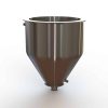 14" Double Walled Funnel 14" Inner Funnel, 2" Sanitary Fitting, 32ra Inside, 125ra Outside