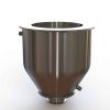 9" Double Walled Funnel 9" Inner Funnel, 3" Sanitary Fitting, 32ra Inside, 125ra Outside