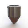 12" Double Walled Funnel 12" Inner Funnel, 3" Sanitary Fitting, 32ra Inside, 125ra Outside