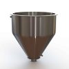 20" Double Walled Funnel 20" Inner Funnel, 3" Sanitary Fitting, 32ra Inside, 125ra Outside
