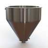 22" Double Walled Funnel 22" Inner Funnel, 3" Sanitary Fitting, 32ra Inside, 125ra Outside