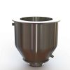9" Double Walled Funnel 9" Inner Funnel, 4" Sanitary Fitting, 32ra Inside, 125ra Outside