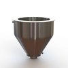 16" Double Walled Sanitary funnel, 16" Inner funnel, 4" Sanitary Fitting, 32ra Inside, 125ra Outside