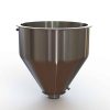 20" Double Walled Sanitary Funnel, 20" Inner Funnel, 4" Sanitary Fitting, 32ra Inside, 125ra Outside