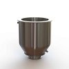 12" Double Walled Sanitary Funnel, Double Walled Funnel 12" Inner Funnel, 6" Sanitary Fitting, 32ra Inside, 125ra Outside