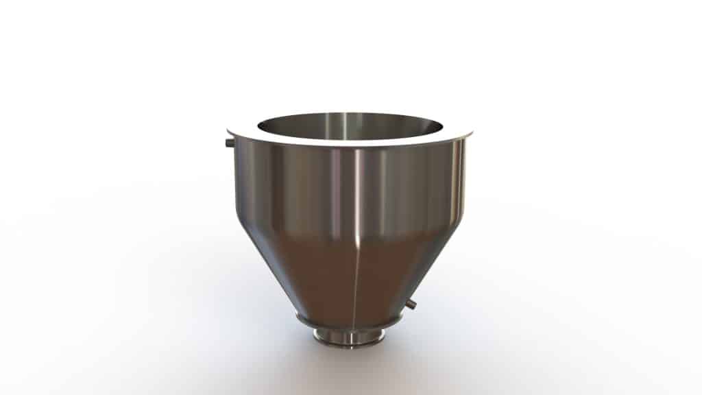 16" Double Walled Sanitary Hopper