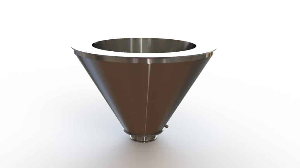 24" Double Walled Sanitary Hopper