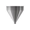 304 Stainless Steel funnel with 1 1/2" sanitary fitting 7.3 gallons, 15.99" ID x 17.09" OAH