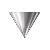 304 Stainless Steel funnel with 1 1/2" sanitary fitting 33 gallons, 31.80" ID x 28.07" OAH