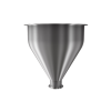 304 Stainless Steel funnel with 2" sanitary fitting 1.5 gallons, 8.85" ID x 10.25" OAH