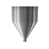 304 Stainless Steel funnel with 2" sanitary fitting 12.2 gallons, 15.99" ID x 22.70" OAH