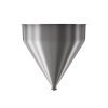 304 Stainless Steel funnel with 2" sanitary fitting 25.7 gallons, 24" ID x 26.45" OAH