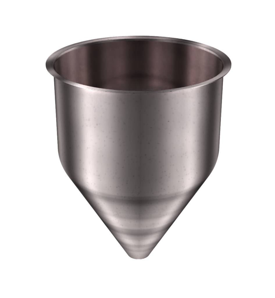 304 Stainless Steel Funnel 5.11 gallons, 11.85" ID x 16.13" OAH