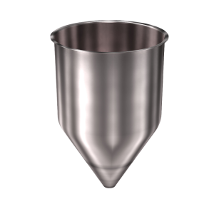 304 Stainless Steel Funnel 10.63 gallons, 14.04" ID x 22.50" OAH