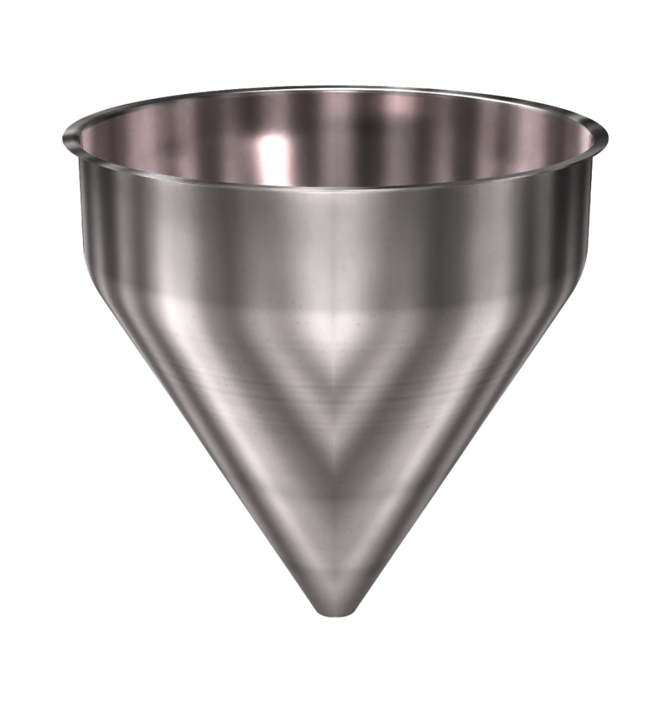304 Stainless Steel Funnel 14.75 gallons, 19.93" ID x 21" OAH
