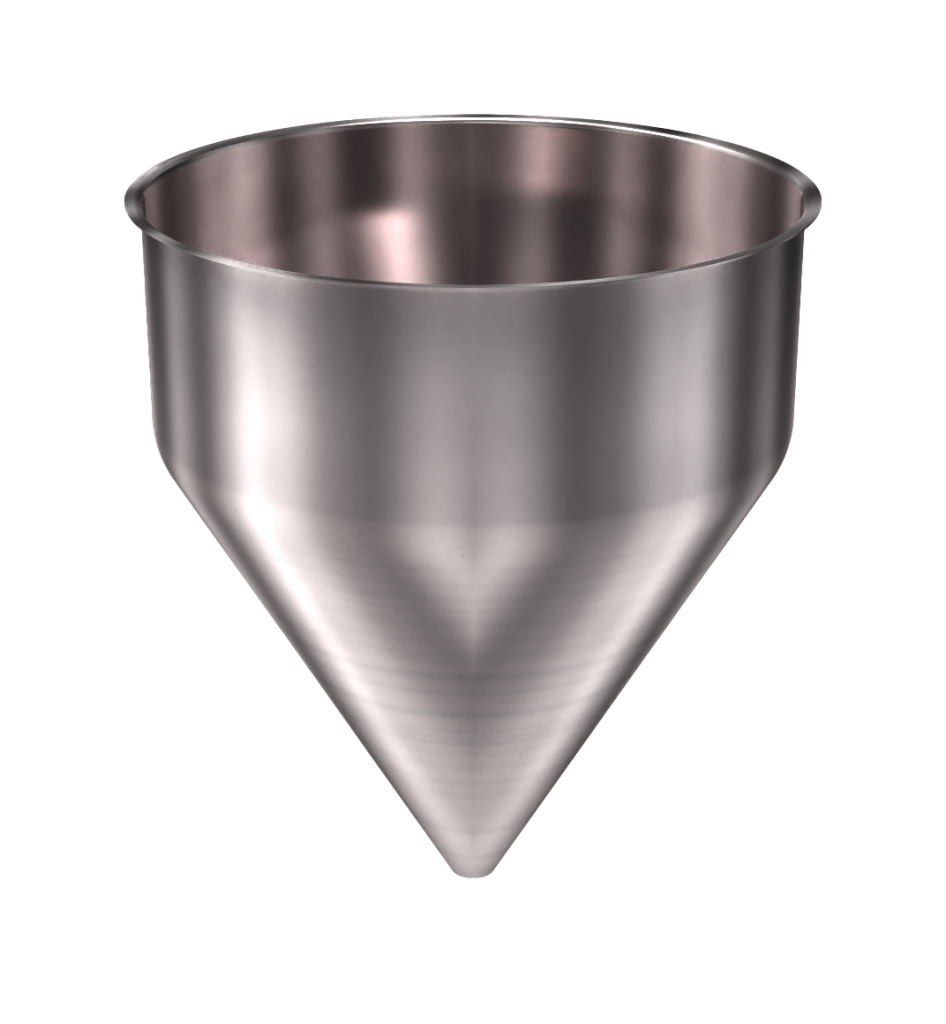 304 Stainless Steel Funnel 31.48 gallons, 24" ID x 28.50" OAH