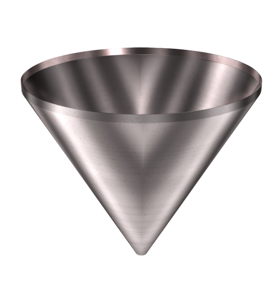 304 Stainless Steel Funnel 35.44 gallons, 31.83" ID x 27.34" OAH