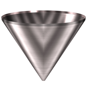 304 Stainless Steel Funnel 51.1 gallons, 36.06" ID x 30.9" OAH