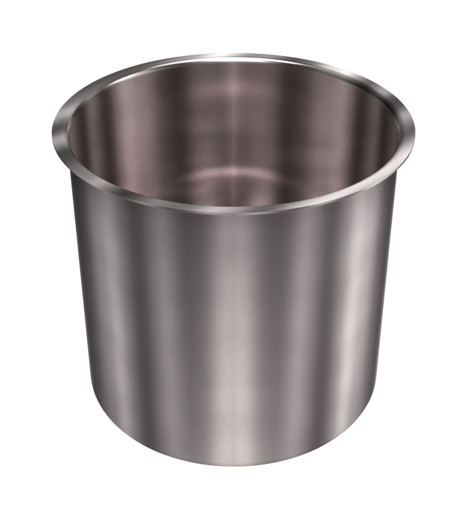 304 Stainless Steel Cup 5.38 Gallon 11.85" ID 11.63" OAH
