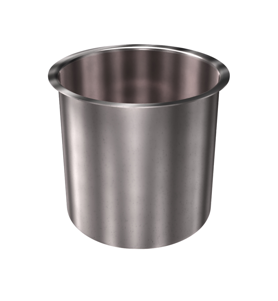 304 Stainless Steel Cup 0.89 Gallon 8.85" ID 9.13" OAH