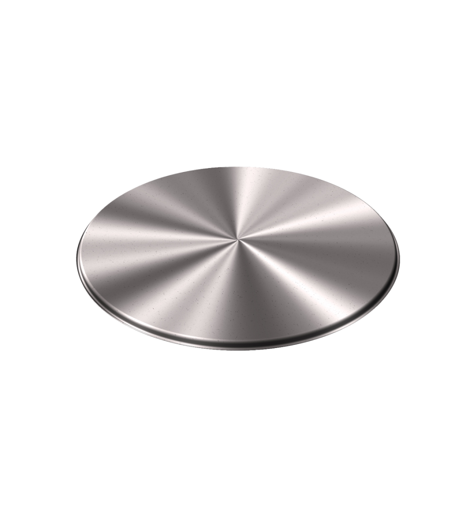 304 Stainless Steel Lid With Beaded Lip 17.55" ID x 0.53" OAH