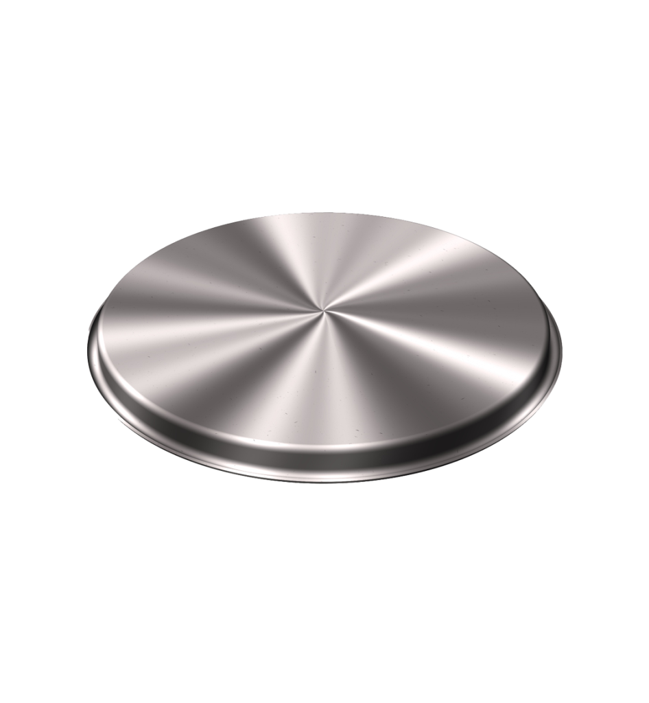 304 Stainless Steel Lid With Beaded Lip 7.77" ID x 0.53" OAH